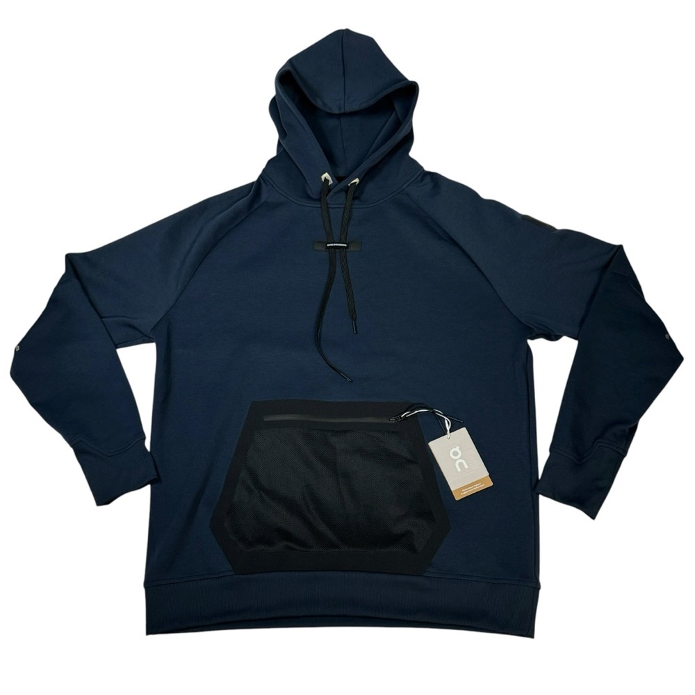 On Cloud Tech Performance Men's Running Pullover Hoodie Size XXL Navy Blue